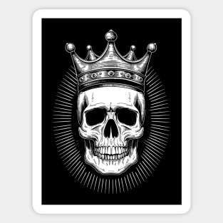 Skull King black and white Magnet